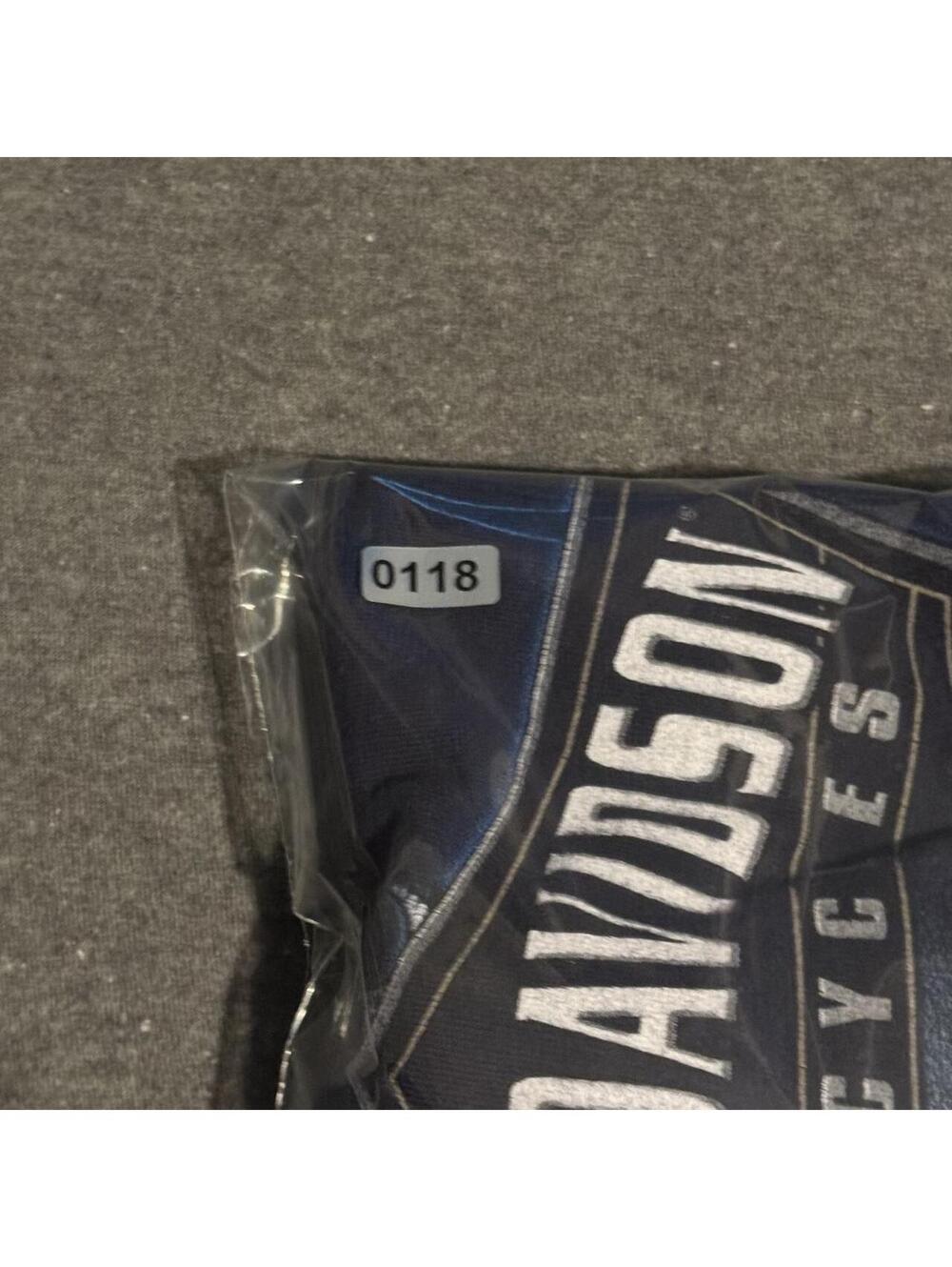 Vintage HTF Harley Davidson navy blue long sleeve blue flame shirt - Picture 5 of 5